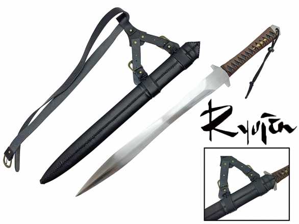 tactical-wasp-waisted-gladius Ryujin 1060 Carbon Steel Tactical Wasp Waisted Sparta - T61302 - Image 1