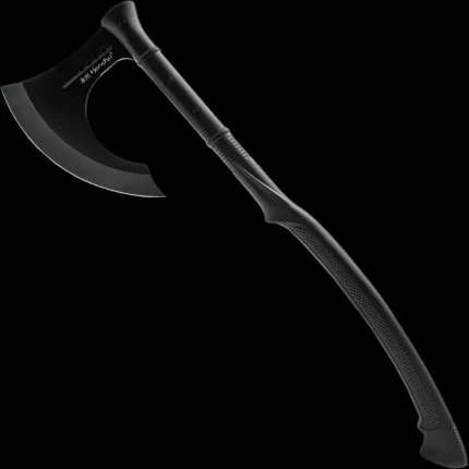 HONSHU KARITO AXE WITH SHEATH - 7CR13 STAINLESS STEEL BLADE, INJECTION MOLDED NYLON HANDLE, EDM TEXTURED MIDNIGHT VERSION - LENGTH 27” - UC3401B