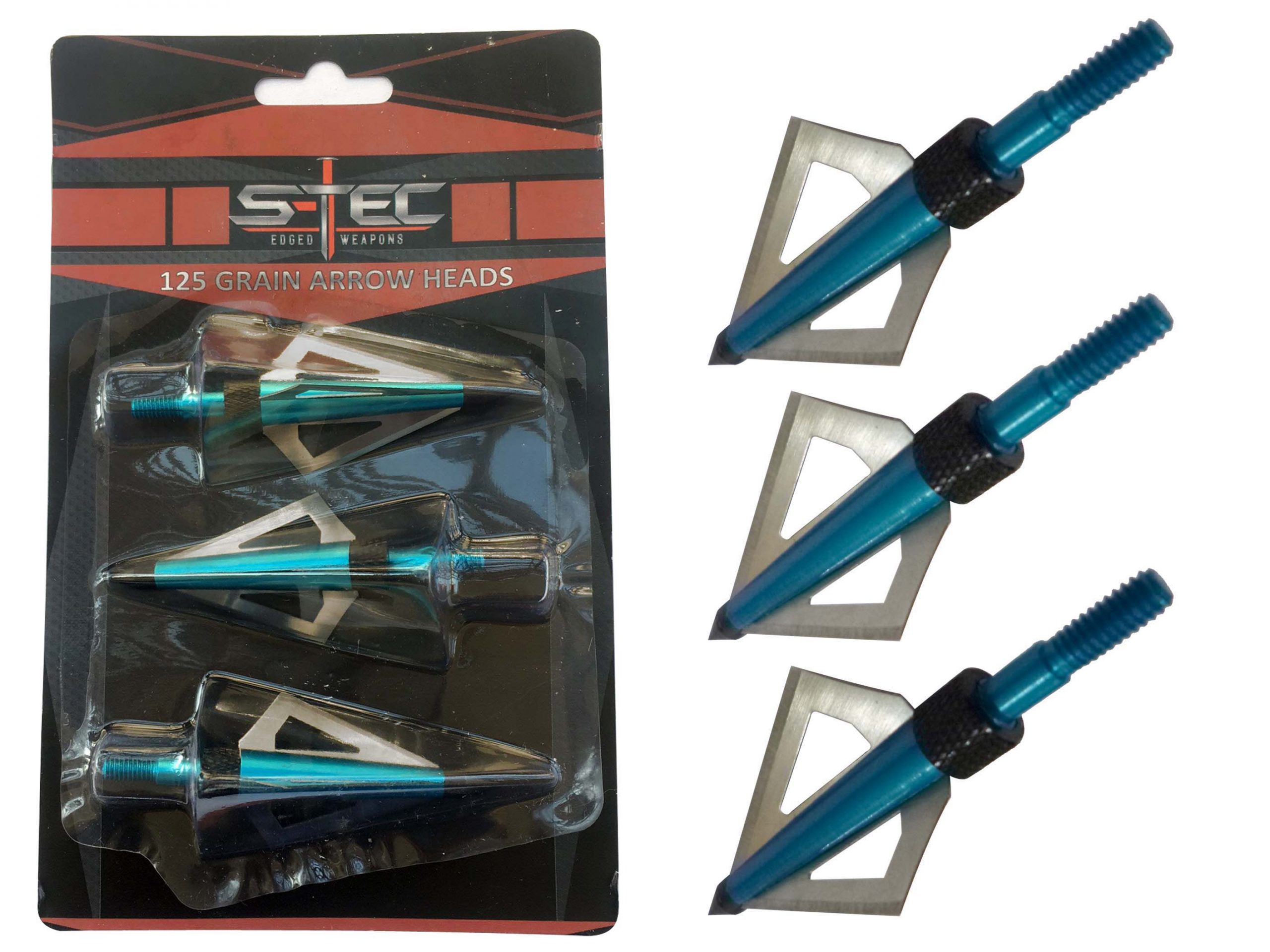 we-knife-charith-le-cpm-20cv-stahl-titan-frag-blau_4 STEC -3PC Aluminium 125 Grain Arrow Heads Broadhead BOLTS Crossbow Hunting Archery . - Image 1