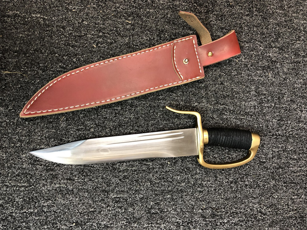 Ryujin 15" T10 Real Water Tamper Wing Chun Dao w/ Leather Sheath