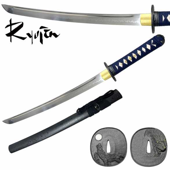 wolfwak-1 Ryujin Hand Forged T10 Tool Steel - 'OKami Wolf' Wakizashi - Image 1