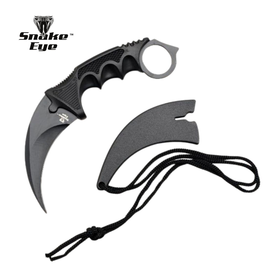 Snake Eye Tactical Karambit Style Neck Knife SE-0223BK