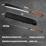 STEC Classic Japanese Machete – Multi-Function Outdoor Camping Tool with Nylon Sheath Camping Full Tang Construction – T66104 - Image 6
