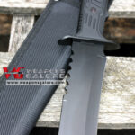 STEC – Classic Military Bowie Full Tang Construction 3.5 mm Thick Blackout Version / Tanto Point – T224190-3 - Image 6