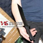 STEC – Classic Military Bowie Full Tang Construction 3.5 mm Thick Blackout Version / Tanto Point – T224190-3 - Image 2