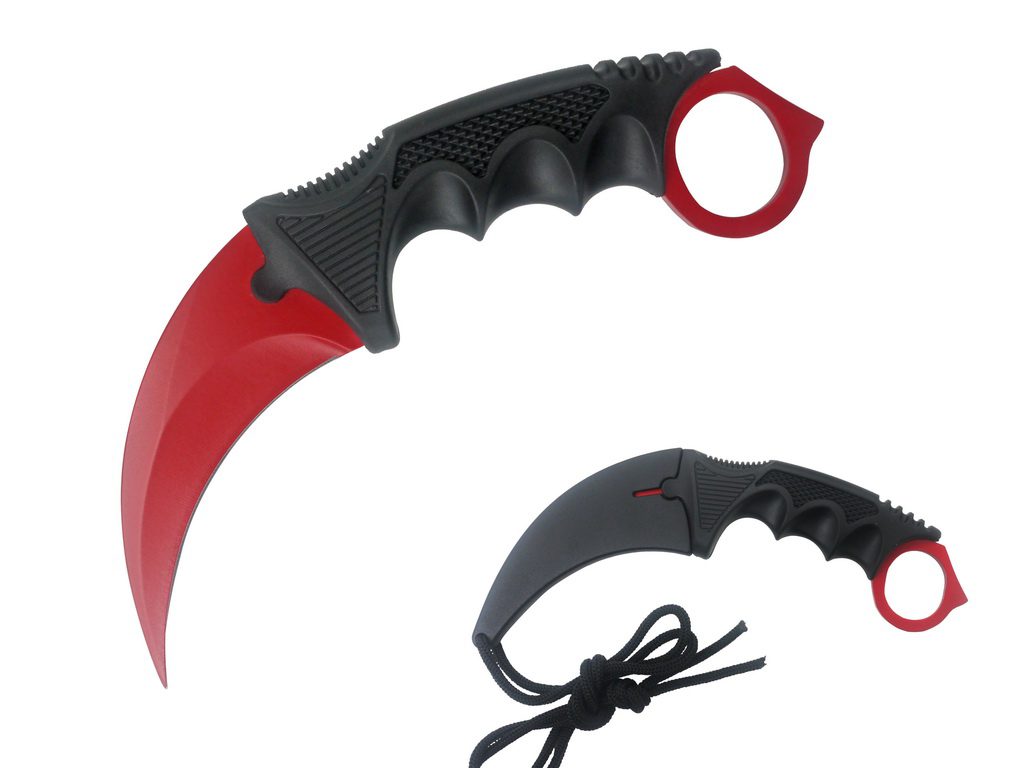 T222002BK5_23 STEC – Karambit ‘RED’ Fixed Blade 7/1/2 ” / Neck Knife – T222002BK-5 - Image 1