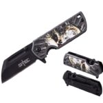 STEC 5.5″ Quick Opening Mini Tanto Folding Knife / Cigar Cutter 3CR13 Steel – Skull 1 – T271909-1