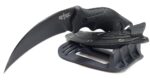 S-TEC 8″ Fixed Blade Hunting Karambit Knife with ABS Sheath Black Out Version – TS201BK