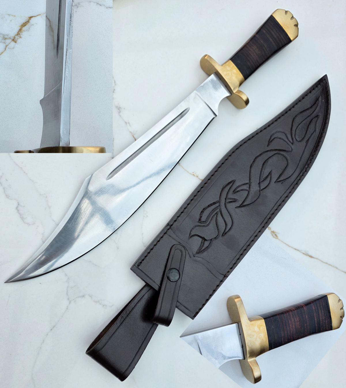 Dakka_L Akira Forge Handmade Bushcraft Bowie Solid Full Tang Construction / D2 Steel – BDK2 - Image 1