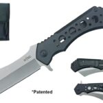 S-TEC Giant 10.25 ” Ball Bearing Cleaver Folding Pocket Knife Solid 3CR13 Steel – TS004BK-1